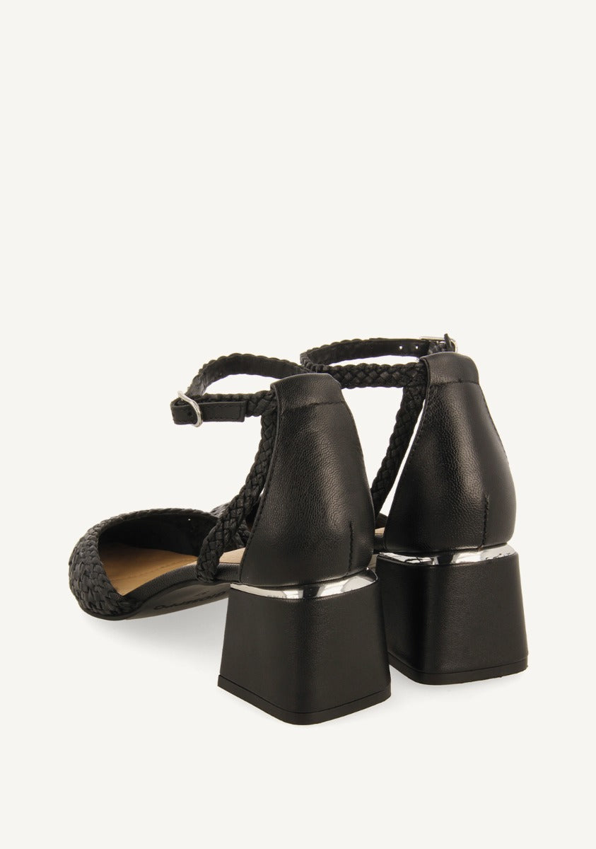 BRAIDED LEATHER PUMPS SARKAD