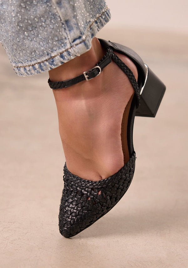 ZAPATOS DE SALÓN TRENZADO PIEL SARKAD