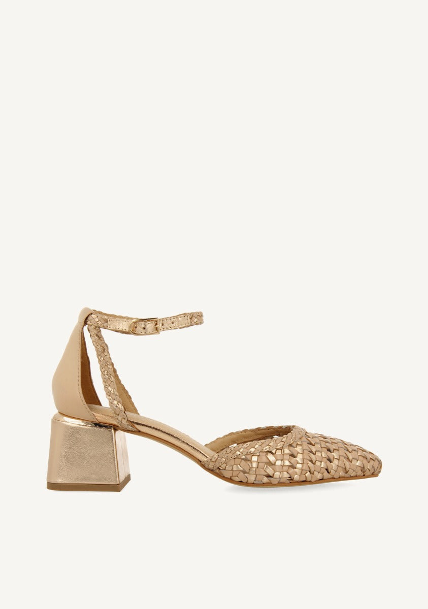 BRAIDED LEATHER PUMPS SARKAD