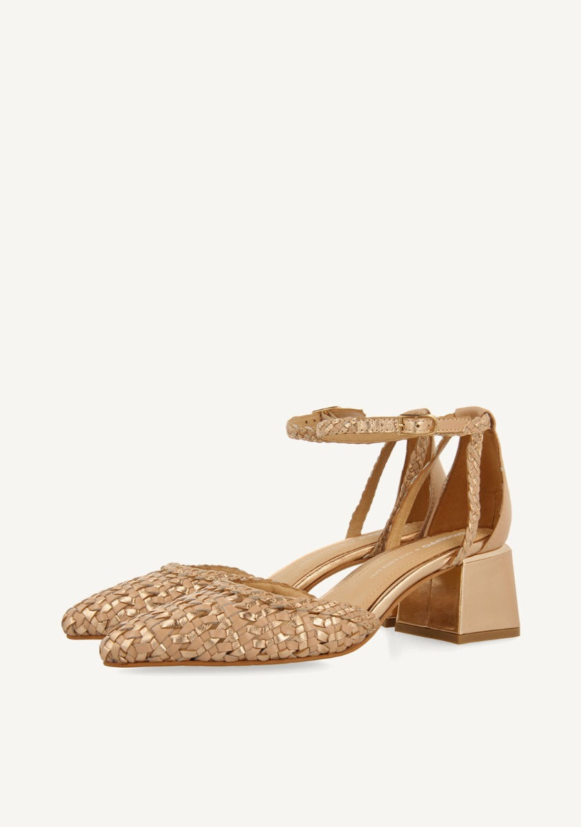 BRAIDED LEATHER PUMPS SARKAD
