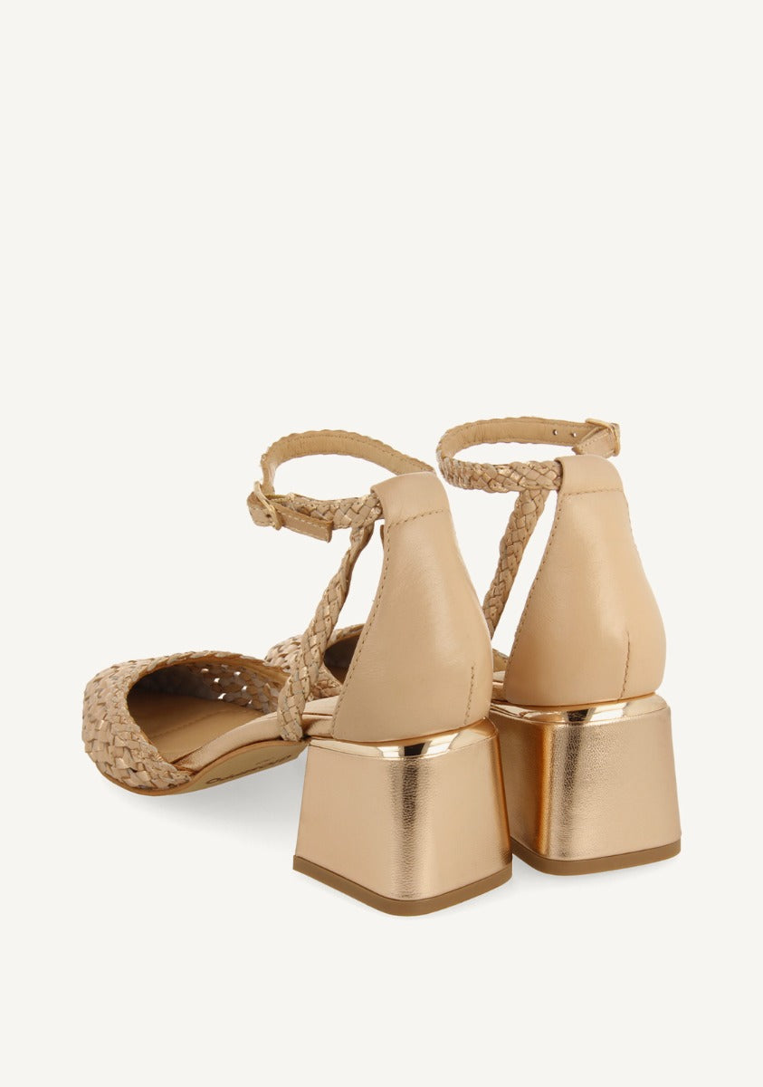 BRAIDED LEATHER PUMPS SARKAD