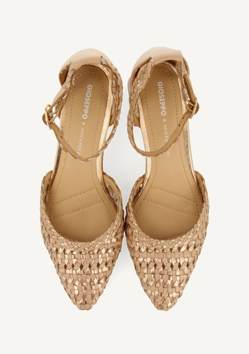 BRAIDED LEATHER PUMPS SARKAD