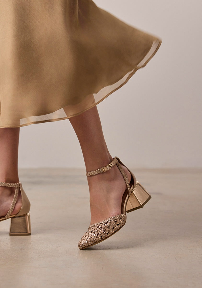 BRAIDED LEATHER PUMPS SARKAD