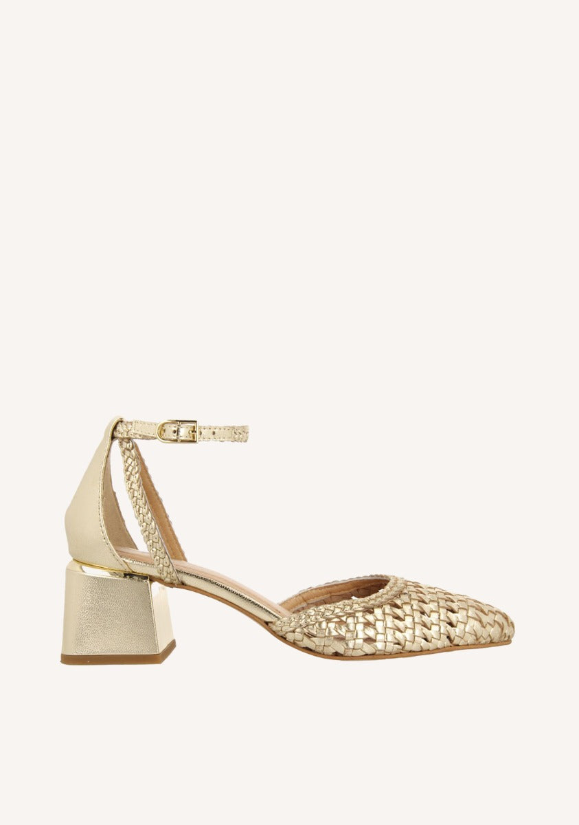 BRAIDED LEATHER PUMPS SARKAD