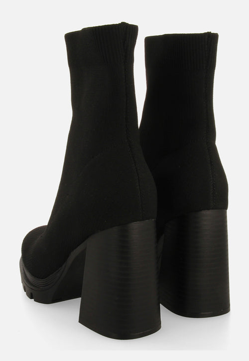 SOCKS-STYLE ANKLE BOOTS WITH HEEL AND TRACK SOLE KENDERES