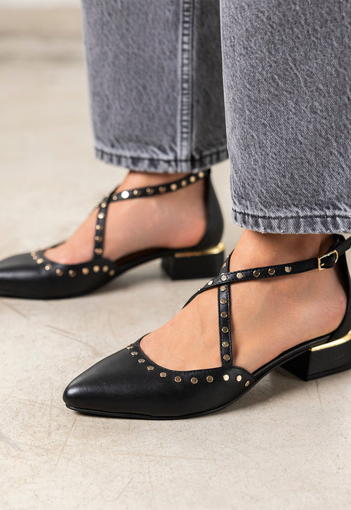 BAILARINAS TACHUELAS TACÓN BAJO PIEL HOLBAEK