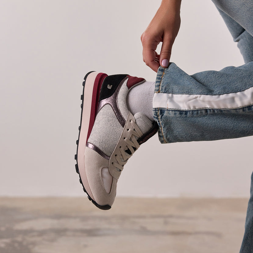 RETRO STYLE FELT SNEAKERS RYE