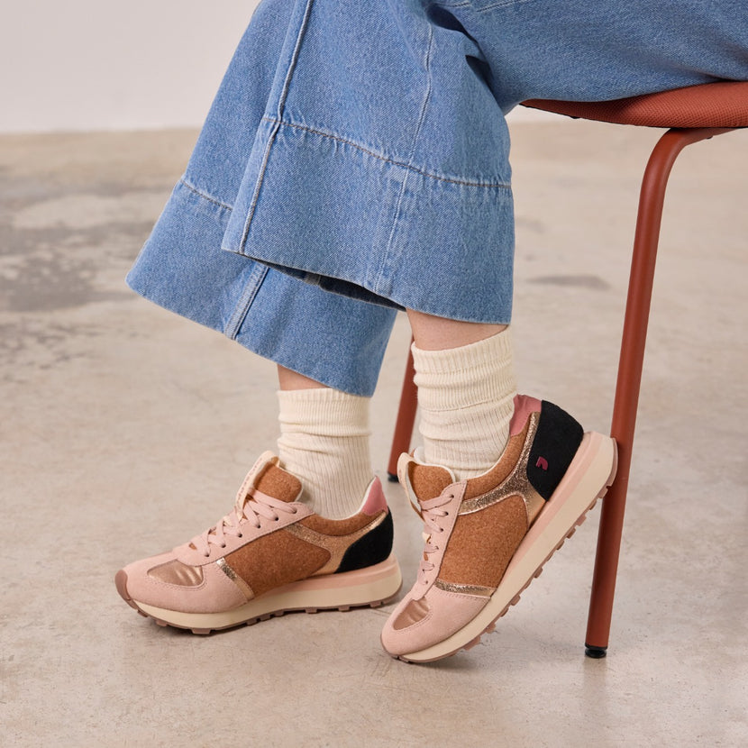 RETRO STYLE FELT SNEAKERS RYE