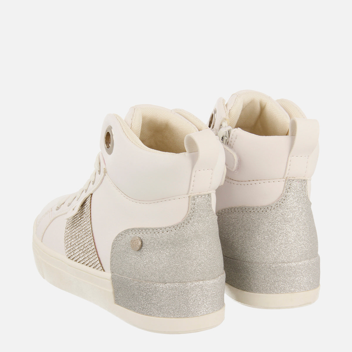 SCARPE DA TENNIS ALTE CON GLITTER E STRASS RUDME