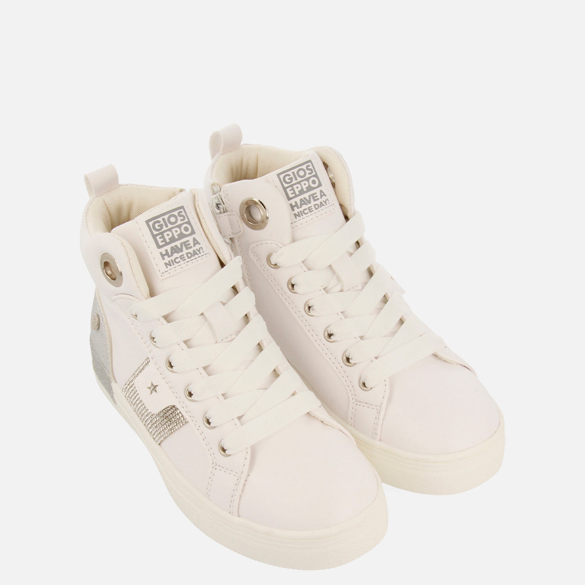 SCARPE DA TENNIS ALTE CON GLITTER E STRASS RUDME