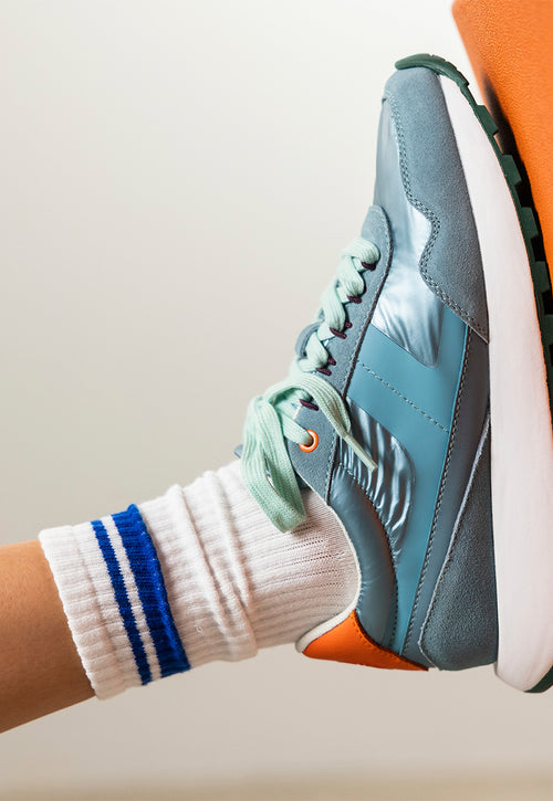 METALLIC LEATHER SNEAKERS PRAESTO