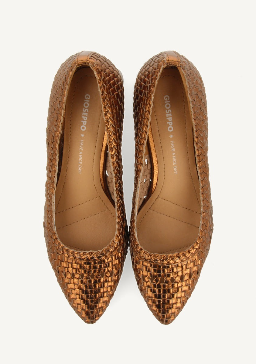 ESCARPINS EN CUIR TRESSÉ NITRA
