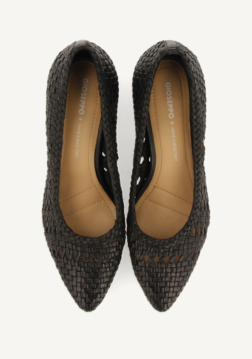 SAPATOS DE SALTO EM COURO TRANÇADO NITRA