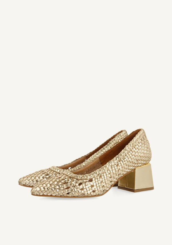 BRAIDED LEATHER PUMPS NITRA