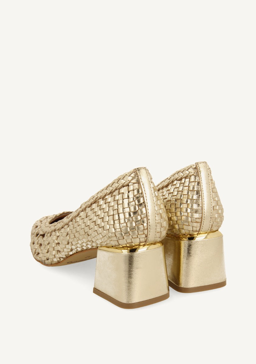 ESCARPINS EN CUIR TRESSÉ NITRA