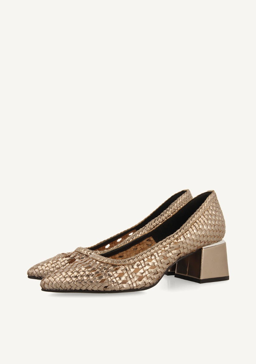 ZAPATOS DE SALÓN TRENZADO PIEL NITRA