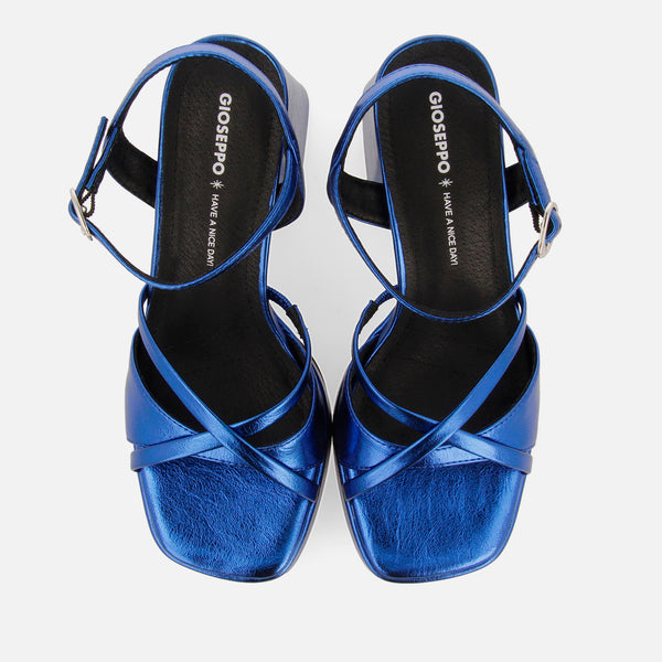 SANDALIAS METALIZADAS TACÓN TIRAS APETLON