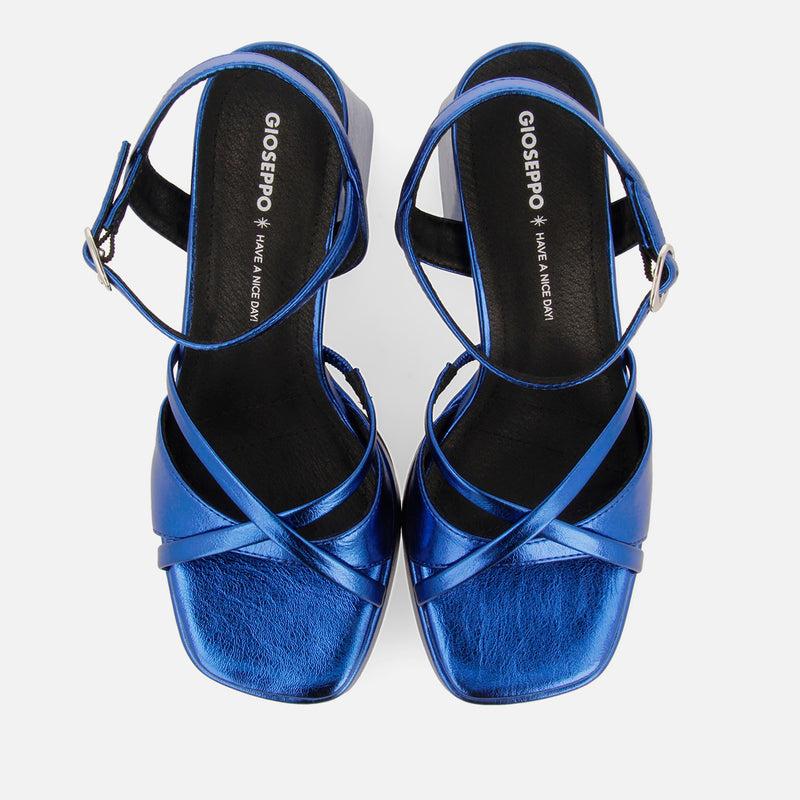 SANDALIAS METALIZADAS TACÓN TIRAS APETLON