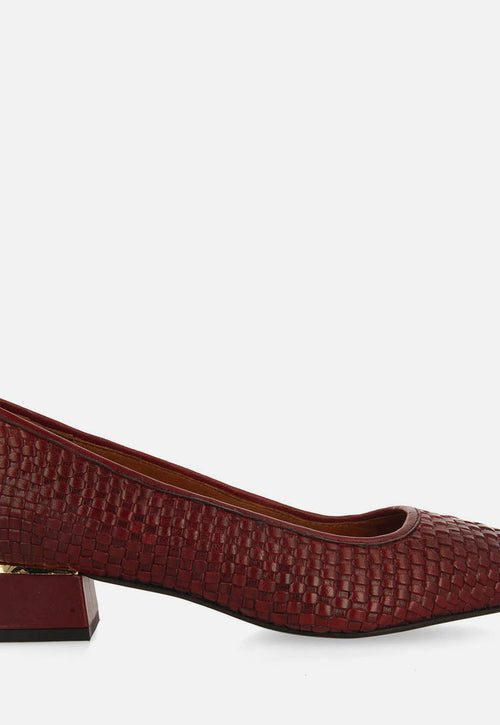 ZAPATOS DE SALÓN TRENZADO PIEL KOMADI