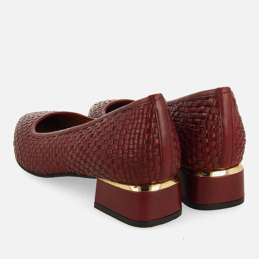 ZAPATOS DE SALÓN TRENZADO PIEL KOMADI