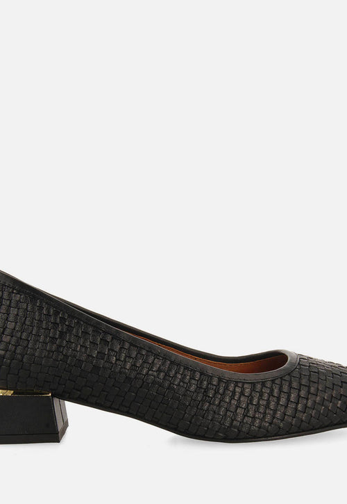 ZAPATOS DE SALÓN TRENZADO PIEL KOMADI