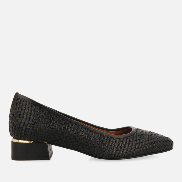 SAPATOS DE SALTO EM COURO TRANÇADO KOMADI