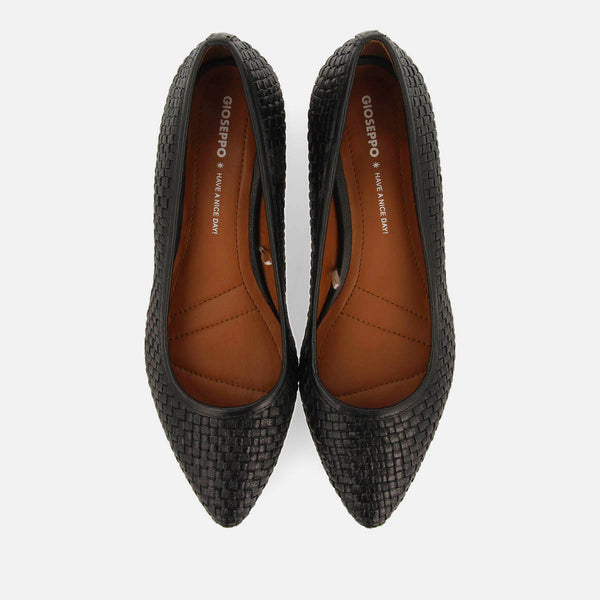 SAPATOS DE SALTO EM COURO TRANÇADO KOMADI