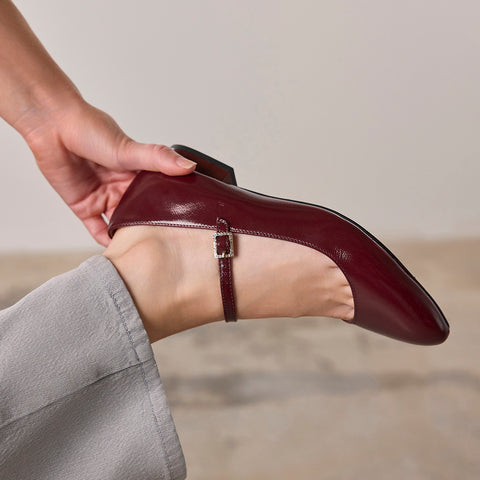 BAILARINAS MERCEDITAS PIEL EFECTO CHAROL TOROJE