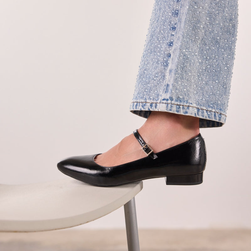 BALLERINE MERCEDITAS IN PELLE EFFETTO VERNICE TORJOE