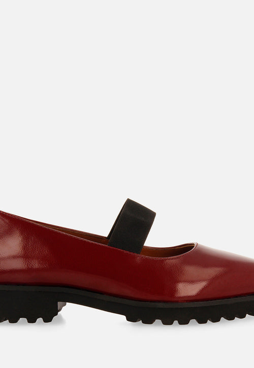 BAILARINAS PIEL EFECTO CHAROL Y SUELA TRACK DOBSINA