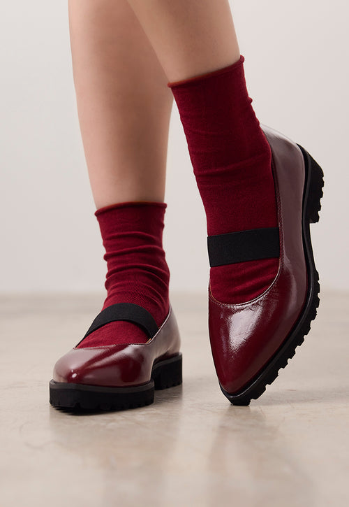 BAILARINAS PIEL EFECTO CHAROL Y SUELA TRACK DOBSINA