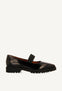 BALLERINE IN PELLE EFFETTO VERNICE E SUOLA TRACK DOBSINA