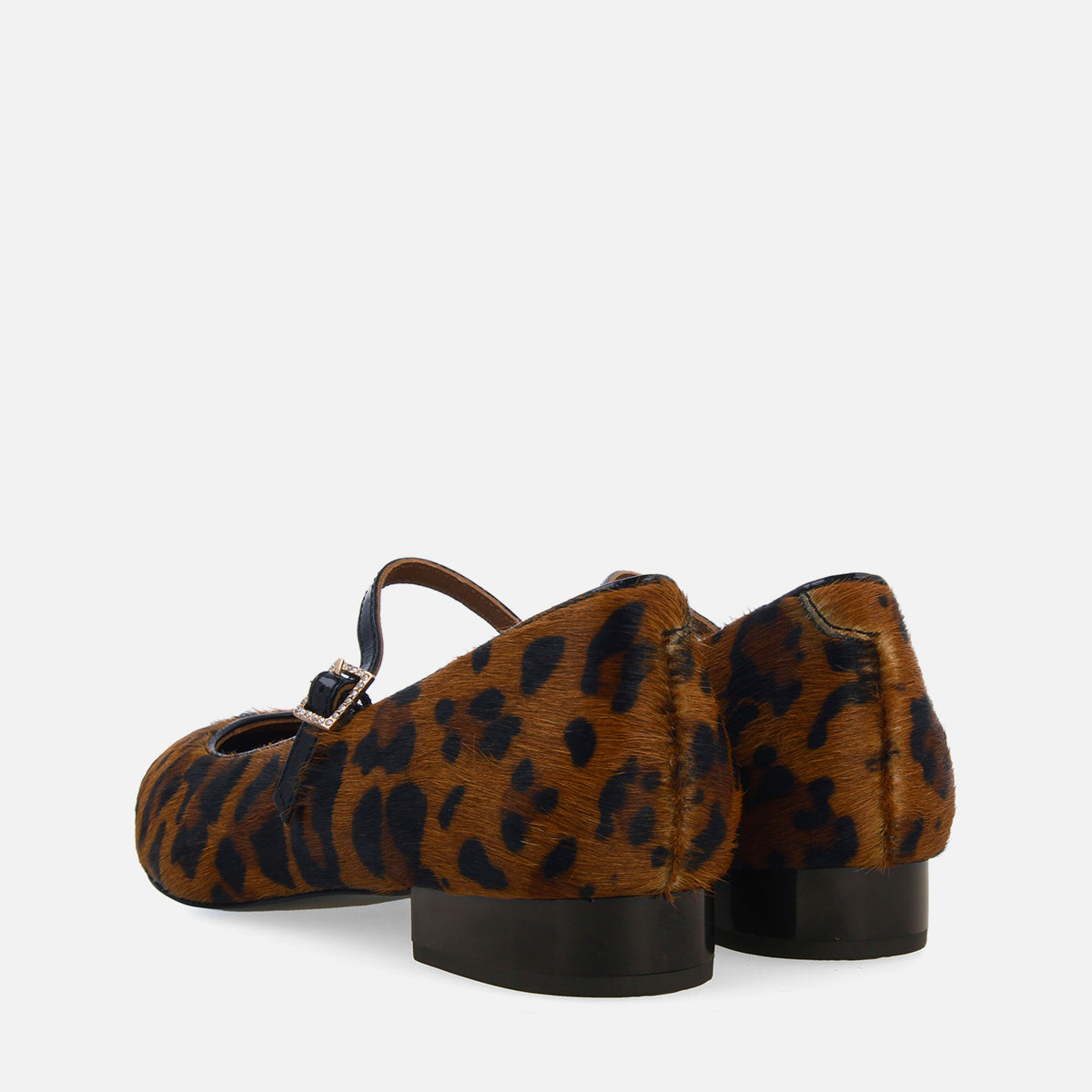 LEOPARD PRINT LEATHER BALLET FLATS BONYHAD