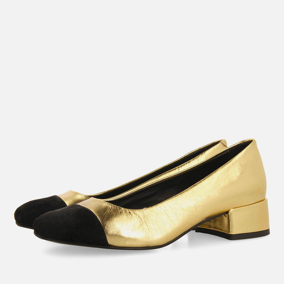 METALLIC LEATHER COURT SHOES AVDEROD