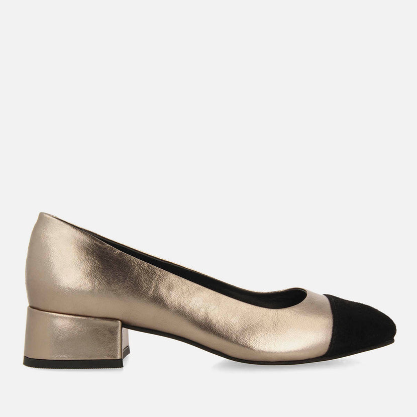 METALLIC LEATHER COURT SHOES AVDEROD