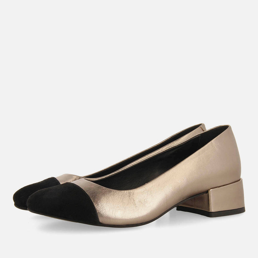 METALLIC LEATHER COURT SHOES AVDEROD