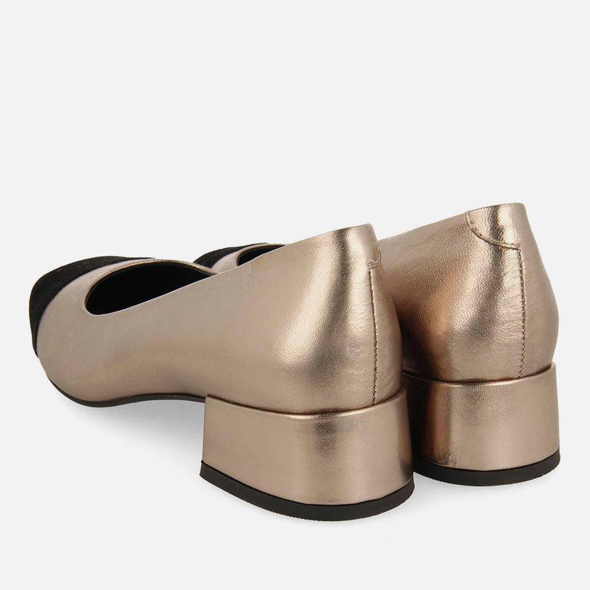 METALLIC LEATHER COURT SHOES AVDEROD