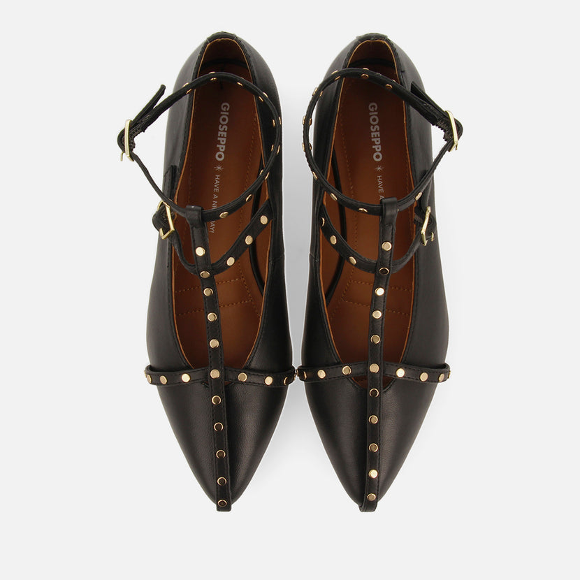 BAILARINAS PIEL CON TACHUELAS KALOCSA