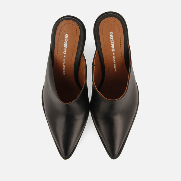 LEATHER HEEL MULES CLOGS BATTONYA