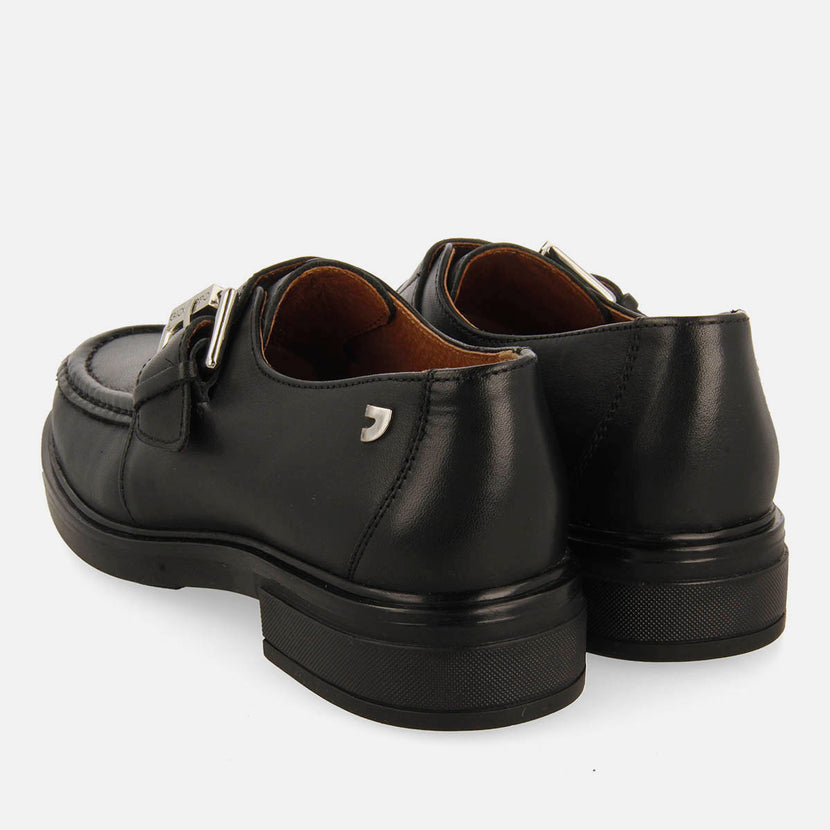 MOCASINES METALIZADOS HEBILLA PIEL KISKORE