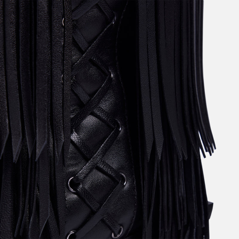LEATHER HEELED BOOTS FRINGES - NINA BY MARÍA ESCOTÉ