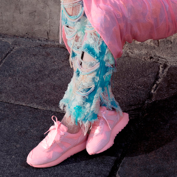 SNEAKERS CUIR AVEC LACETS RUBAN - MARGOT BY MARÍA ESCOTÉ