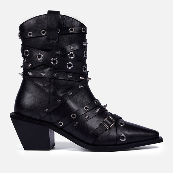 BOTAS TACÓN PIEL TACHAS - ROSETTA BY MARÍA ESCOTÉ