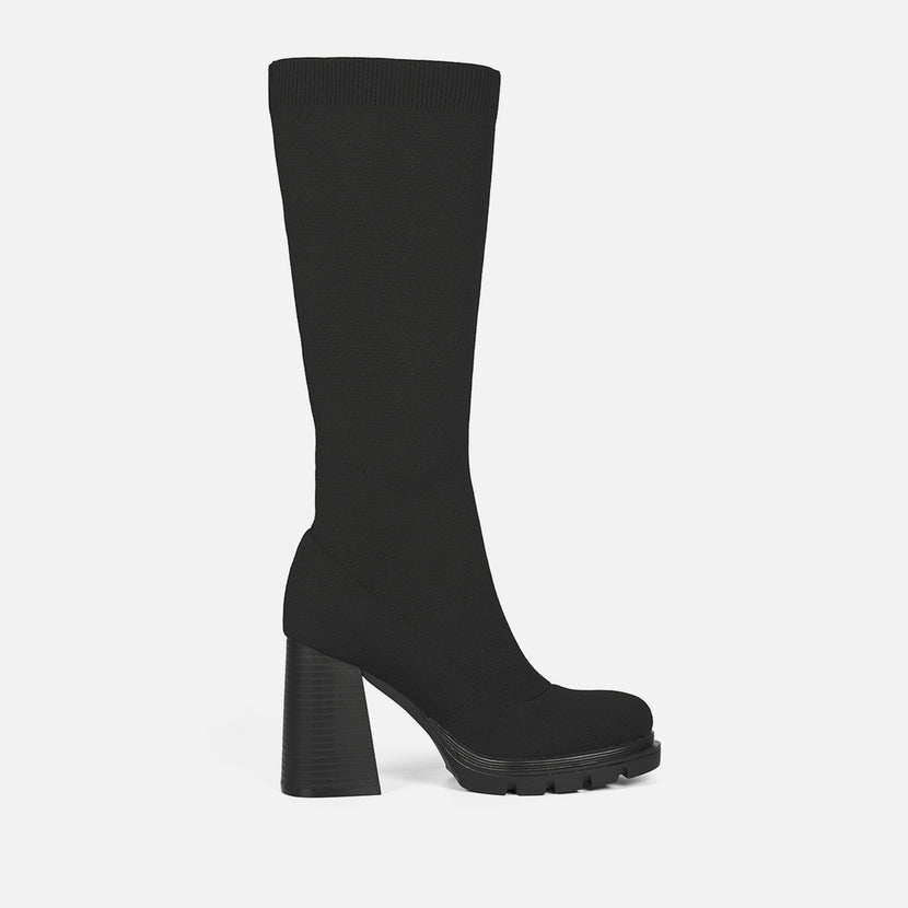 BOTAS ALTAS TIPO CALCETÍN TACÓN Y SUELA TRACK LAURENS