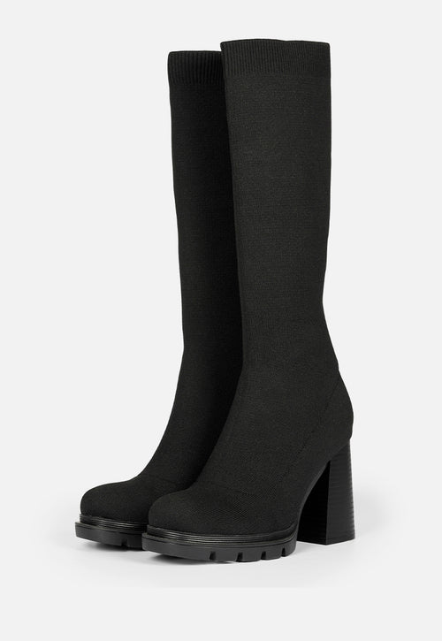 BOTAS ALTAS TIPO CALCETÍN TACÓN Y SUELA TRACK LAURENS