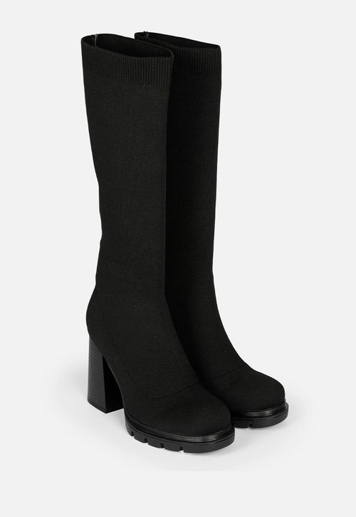 BOTAS ALTAS TIPO CALCETÍN TACÓN Y SUELA TRACK LAURENS