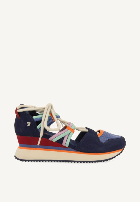 SNEAKERS ABIERTAS ATADAS PIEL LOCKE