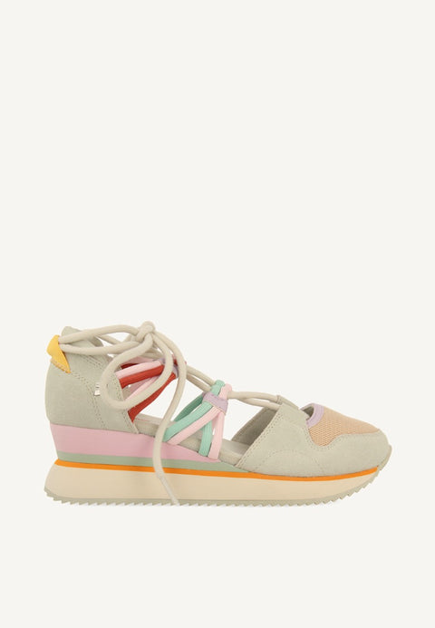 SNEAKERS ABIERTAS ATADAS PIEL LOCKE