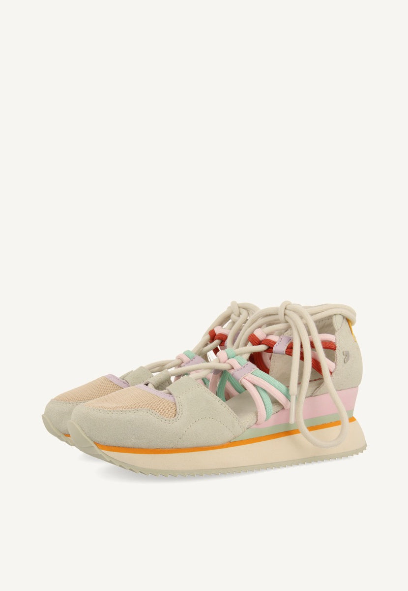 SNEAKERS ABIERTAS ATADAS PIEL LOCKE