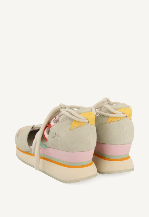 SNEAKERS ABIERTAS ATADAS PIEL LOCKE